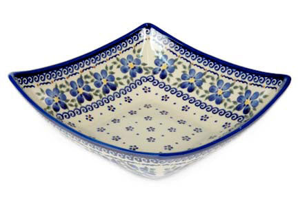 Spring Blossom Square Serving Dish Polish Pottery