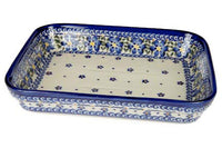Spring Blossom Small Rectangular Baker Polish Pottery