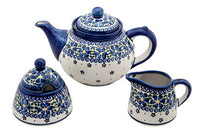 Spring Blossom 3 Piece Tea Set Polish Pottery