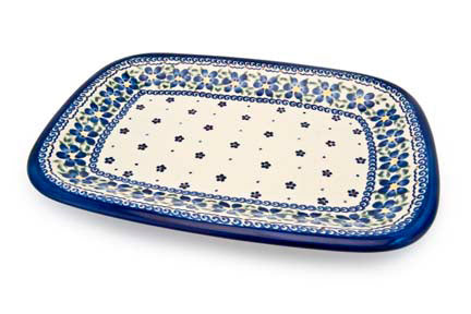 Spring Blossom Large Rectangular Serving Platter Polish Pottery