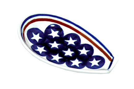 Stars & Stripes Small Spoon Rest Polish Pottery