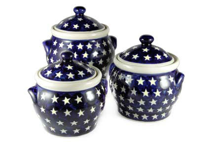Stars Canister Set Polish Pottery
