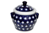 Stars Small Canister Polish Pottery