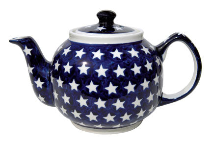 Stars Medium Teapot Polish Pottery