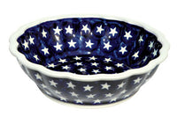 Stars Medium Scallop Bowl Polish Pottery