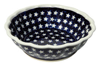Stars Large Scallop Bowl Polish Pottery