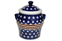 Stars & Stripes Large Canister Polish Pottery
