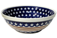 Stars & Stripes Large Serving Bowl Polish Pottery