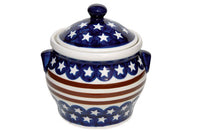 Stars & Stripes Medium Canister Polish Pottery