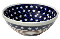 Stars & Stripes Medium Serving Bowl Polish Pottery