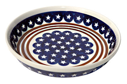 Stars & Stripes Pie Plate Polish Pottery