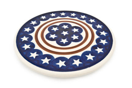 Stars & Stripes Trivet Polish Pottery