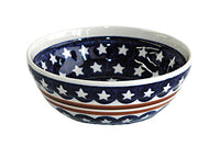 Stars & Stripes Cereal/Soup Bowl Polish Pottery