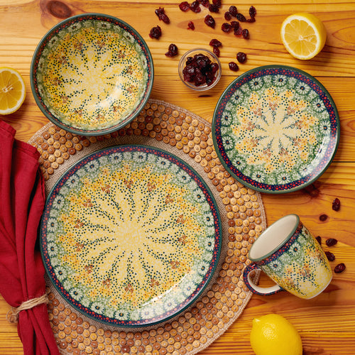 Sunshine Grotto 16 Piece Dinner Set Polish Pottery
