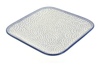 Polish Pottery Small Dots Square Lunch Plate