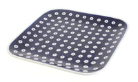 Polish Pottery Dots Square Lunch Plate