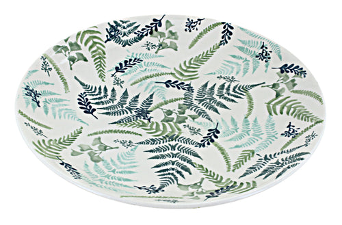 Polish Pottery Woodland Fern Dinner Plate