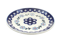Polish Pottery Blue Violet Dessert Plate