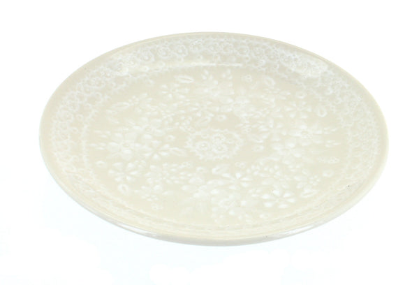 White Lace Dessert Plate