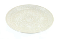 Polish Pottery White Lace Dessert Plate