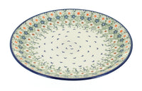 Polish Pottery Green Daisy Dinner Plate