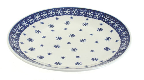 Polish Pottery Snow Flurry Dinner Plate