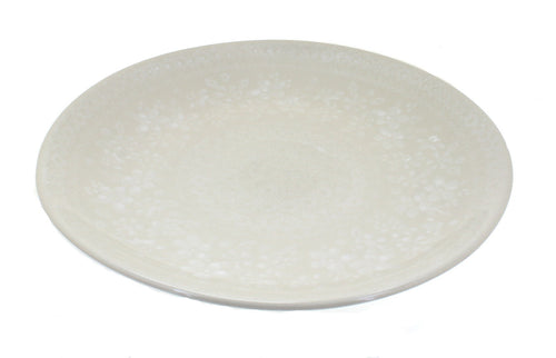 Polish Pottery White Lace Dinner Plate
