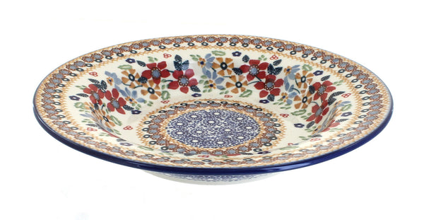 Red Daisy Soup Plate