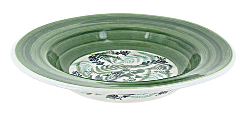 Polish Pottery Floating Fern Soup Plate