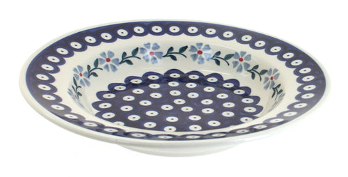 Polish Pottery Blue Violet Soup Plate