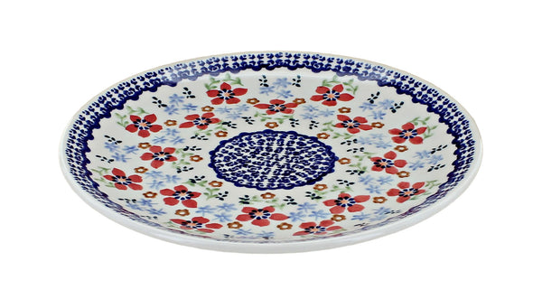 Red Poppy Lunch Plate