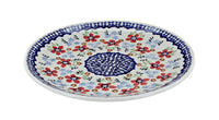 Polish Pottery Red Poppy Lunch Plate