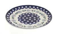 Polish Pottery Blue Violet Lunch Plate