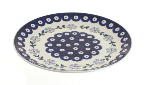 Polish Pottery Blue Violet Lunch Plate