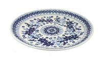 Polish Pottery Vintage Blue Daisy Lunch Plate