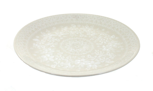 White Lace Lunch Plate