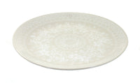 Polish Pottery White Lace Lunch Plate
