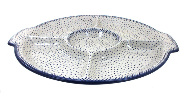 Small Dots Chip & Dip Plate