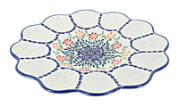 Polish Pottery Garden Bouquet Egg Plate