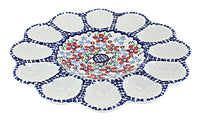 Polish Pottery Red Poppy Egg Plate