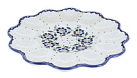 Polish Pottery Sunflower Egg Plate