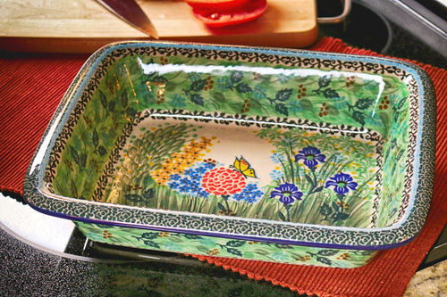 Teresa Medium Rectangular Baker Polish Pottery