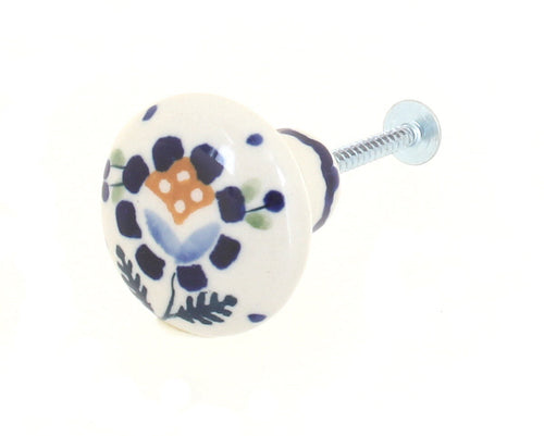 Polish Pottery Sunflower Drawer Pull