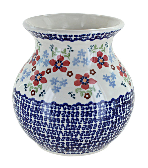 Polish Pottery Red Poppy Medium Vase