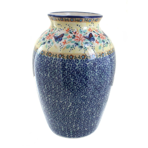 Blue Butterfly Large Vase