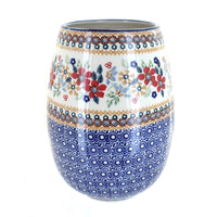 Polish Pottery Red Daisy Vase
