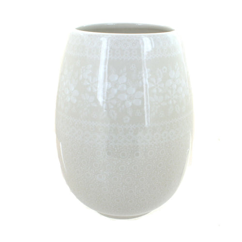 Polish Pottery White Lace Vase