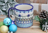 Winter Celebration Coffee Mug Polish Pottery