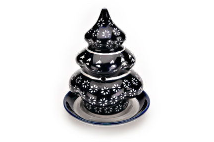 Winter Nights Christmas Tree Luminary Polish Pottery