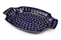 Winter Nights Large Serving Tray Polish Pottery